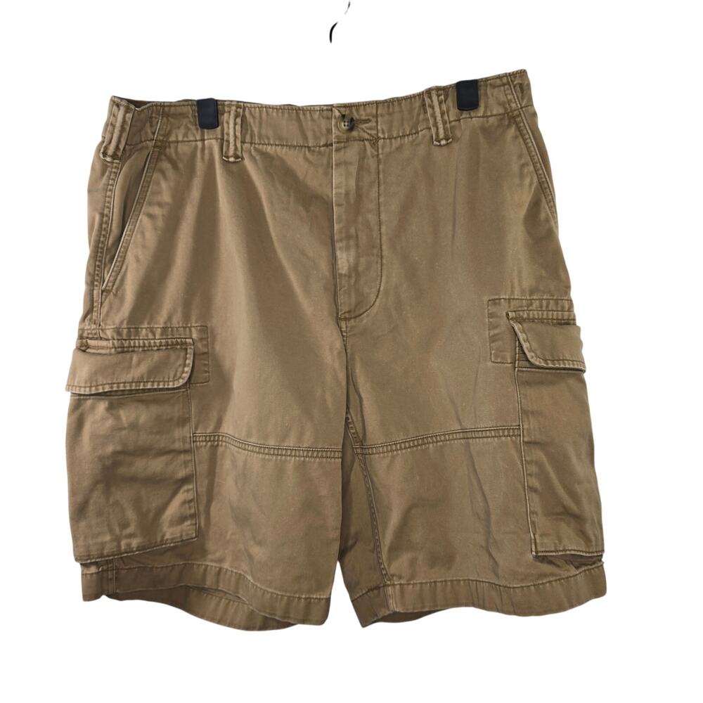 Men's Polo Ralph Lauren Relaxed Fit Tan Khaki Cargo Shorts Size 33